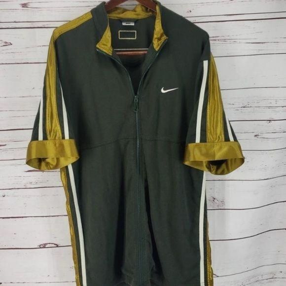 Nike Air Basketball Army Green Zippered Mens Size Large Pullover - Picture 4 of 7